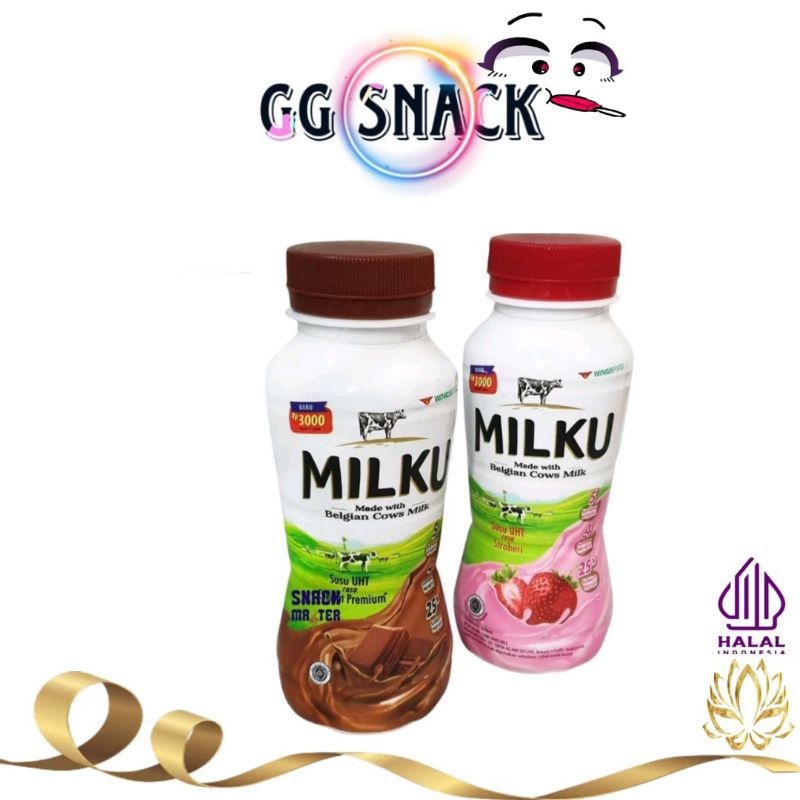 

0MILKU 200ml SUSU UHT COKELAT STRAWBERRY ORIGINAL BELGIAN COW COKLAT STROBERI MINUMAN