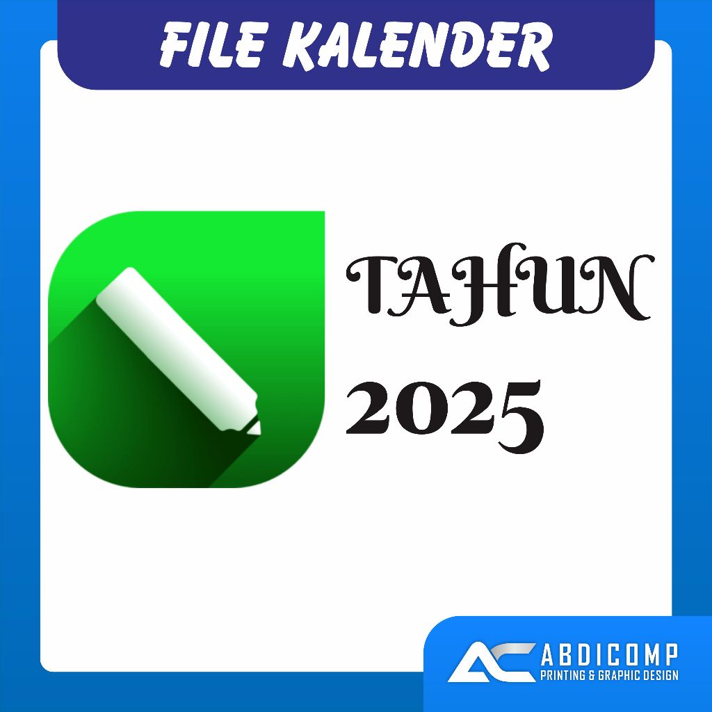 

File Kalender Tanggalan Tahun 2025 CDR