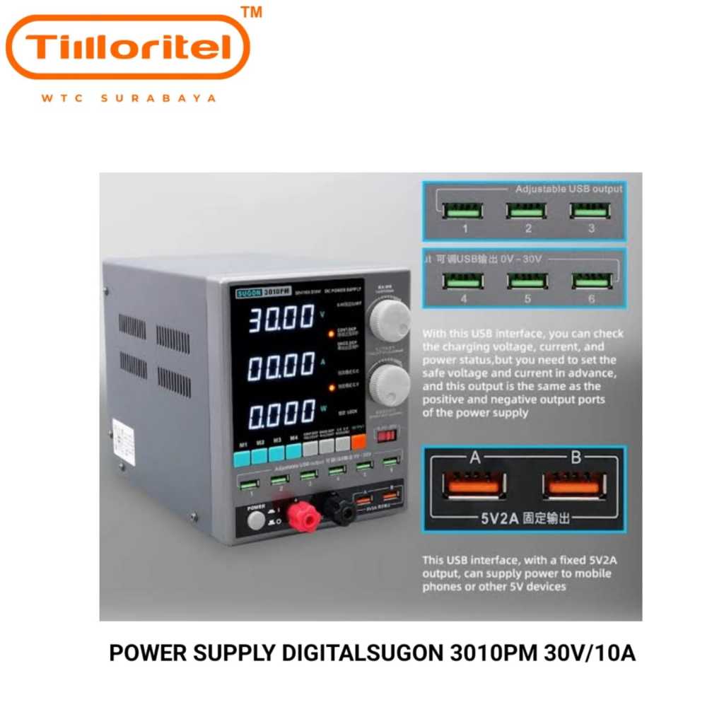 POWER SUPPLY DIGITAL SUGON 3010PM 30V/10A