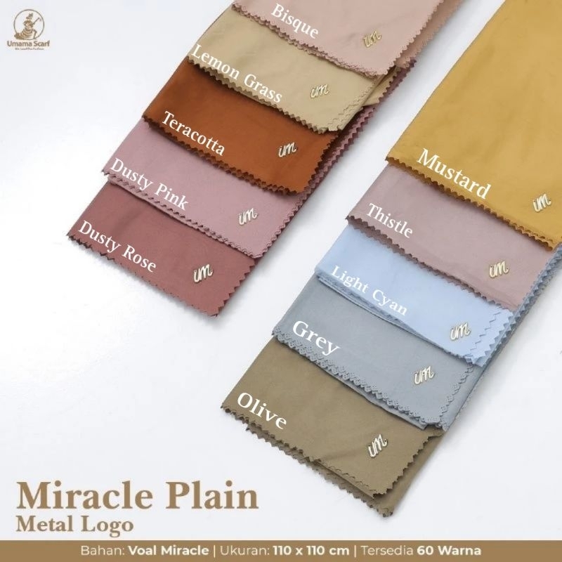 Hijab Polos Umama Scarf Voal Miracle Plain by Umama Scarf Kerudung Umama Polos