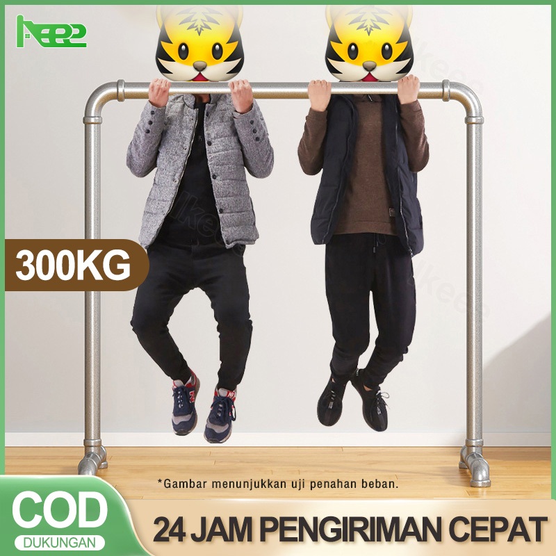 Jemuran Baju Besi Stainless Rak Stand hanger Gantungan Baju Minimalis Jemuran Pakaian Portable