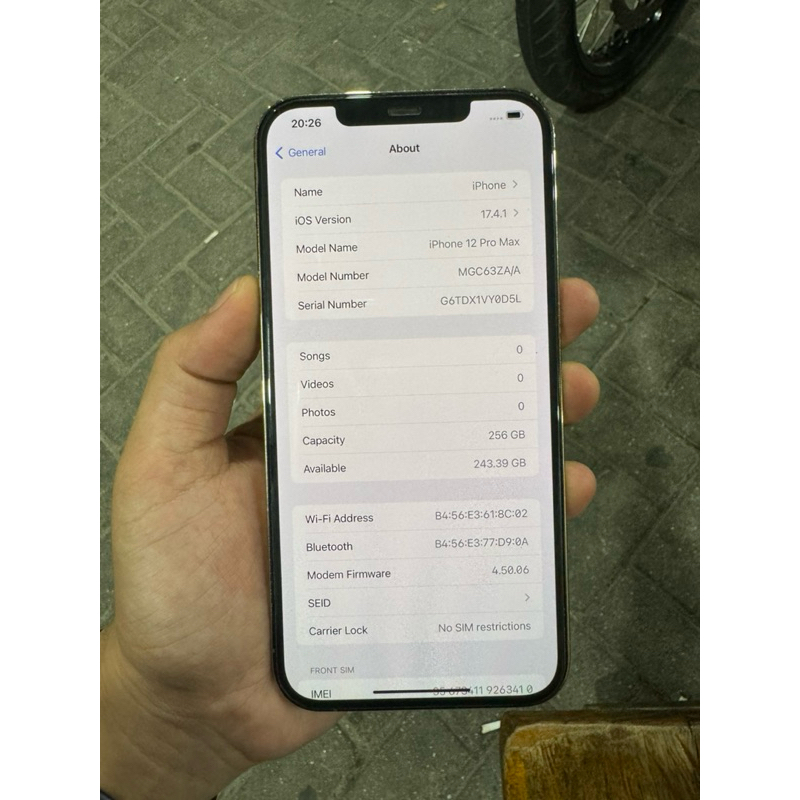 iphone 12 pro max 256gb inter