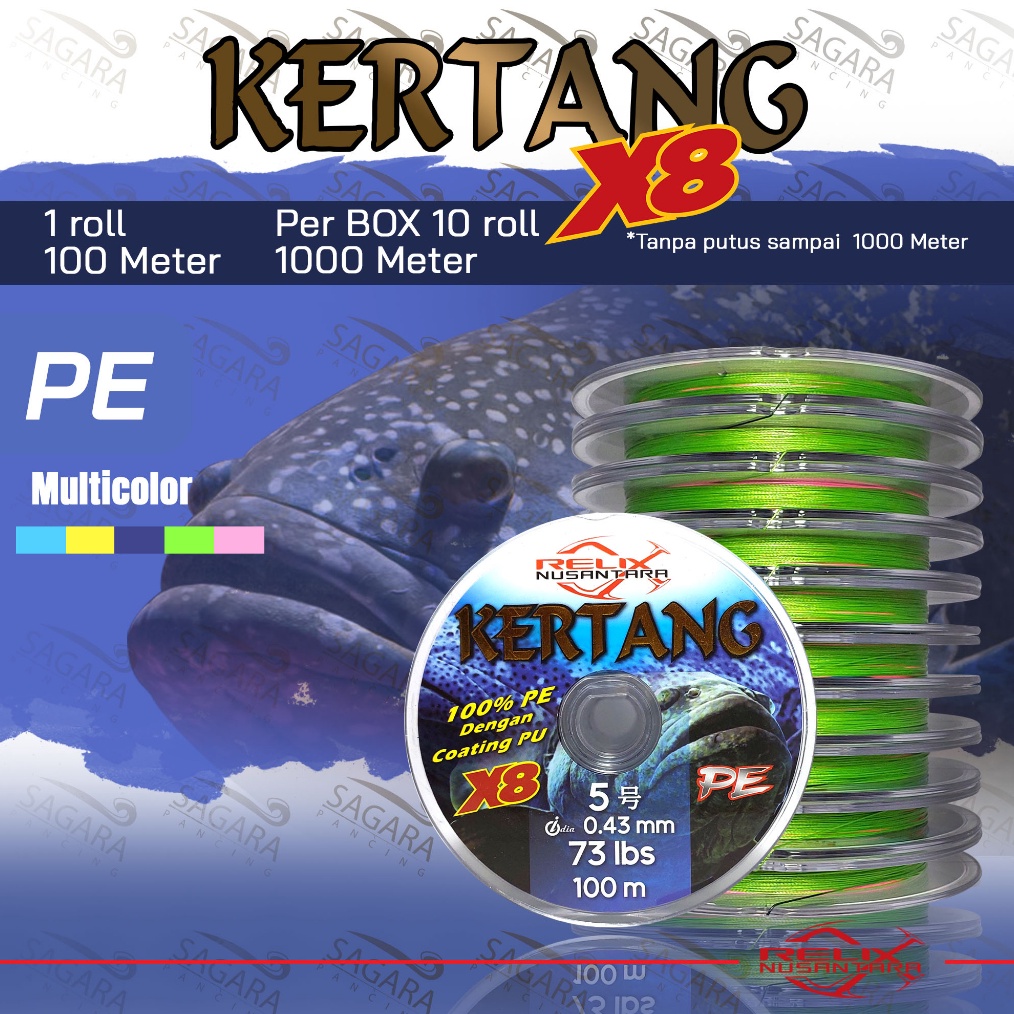 KODE I4Q Senar PE Kertang X8 1 Meter PE Relix Nusantara Connecting
