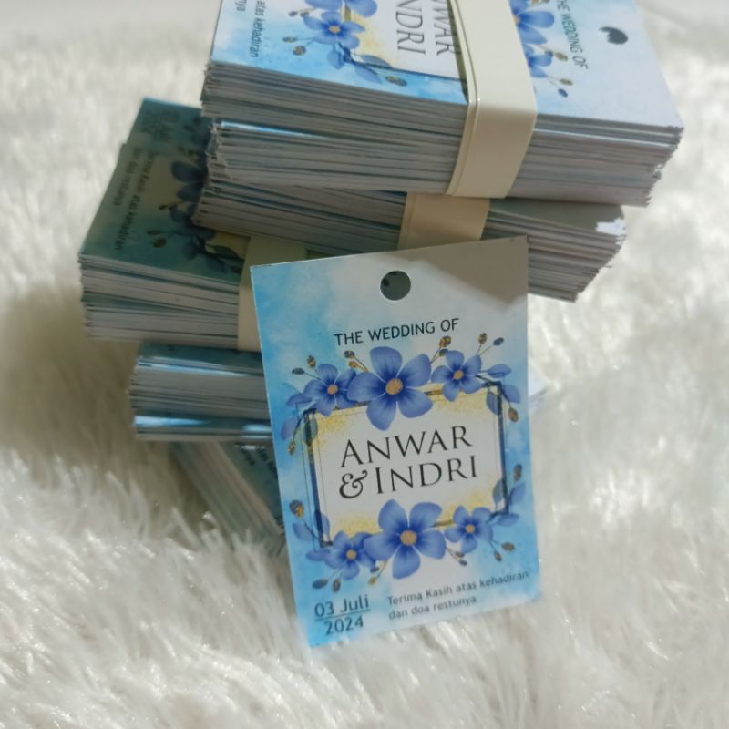 

hangtag souvenir cetak 1lembar 10k isi 50pcs kurleb