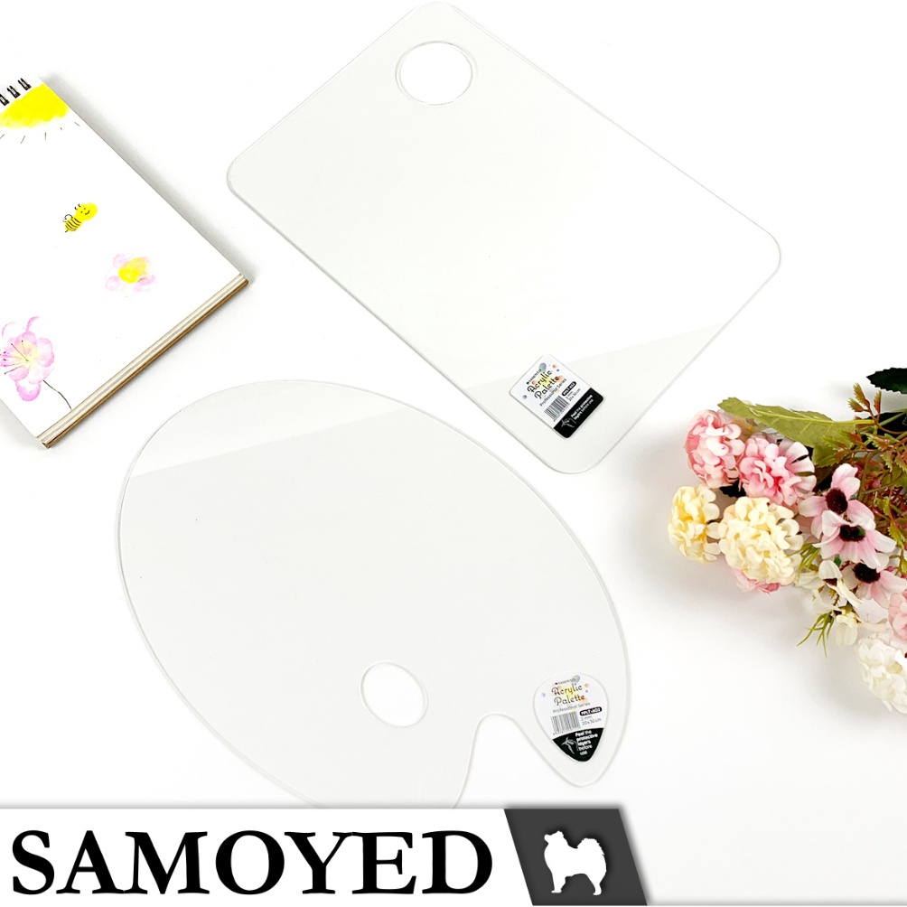 

KODE U34G Palet Lukis Akrilik Transparan Bening Acrylic Painting Painters Palette Samoyed PPLTA