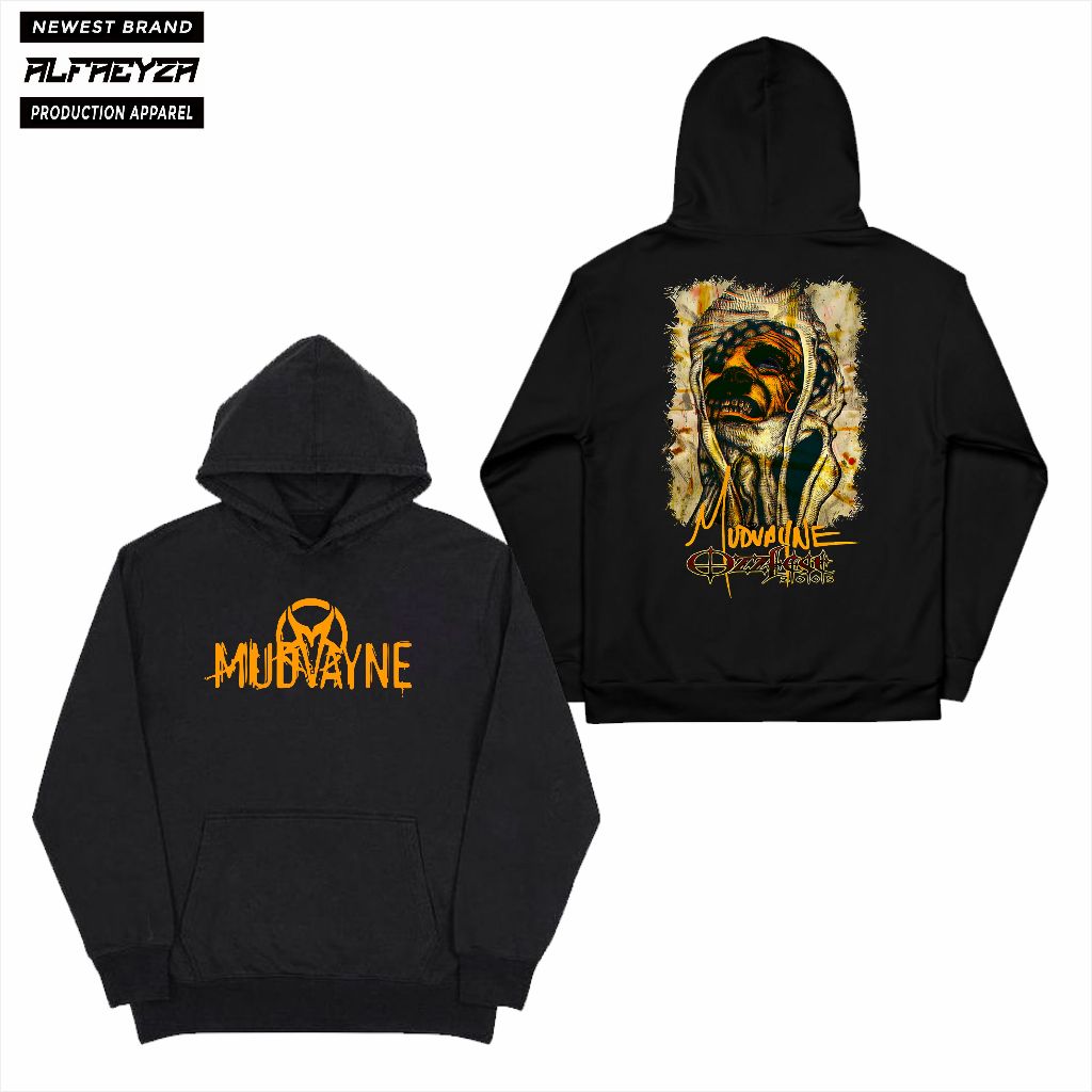 Alfaeyza hoodie mudvaine ozzfest swetshirt unisex berkualitas distro warna hitam