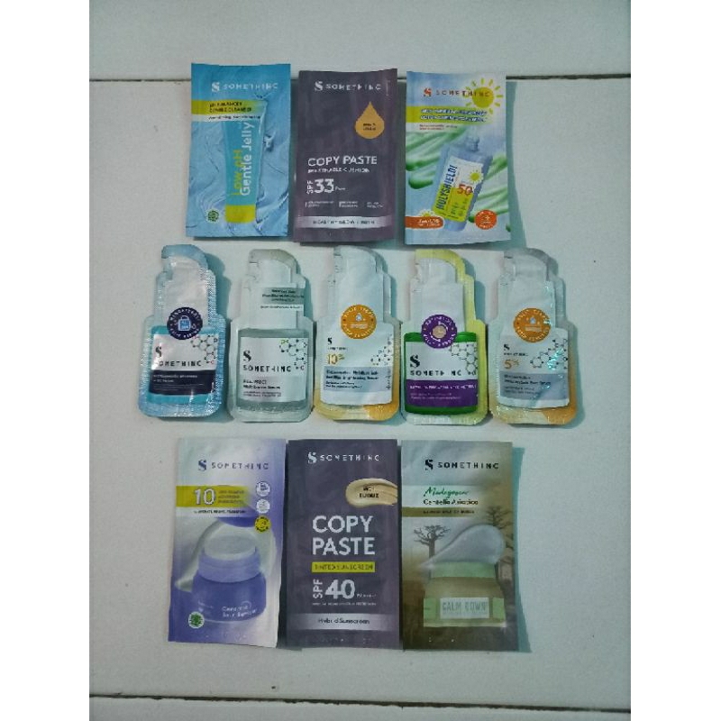 Somethinc Sample Sachet Niacinamide Serum Retinol Serum Sunscreen Tinted Sunscreen