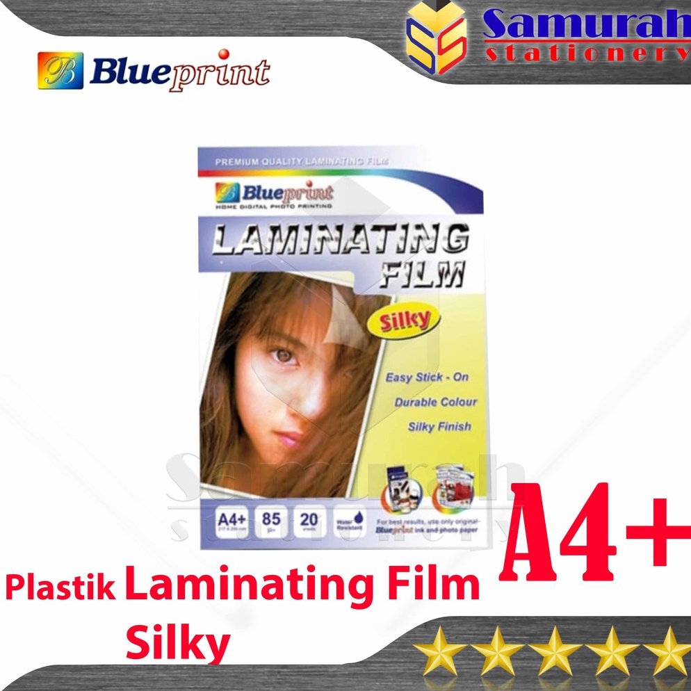 

KODE H1S7 Plastik Laminating Film Tempel Glossy Silky Blueprint A4 55 BP GFA455 Laminating dingin
