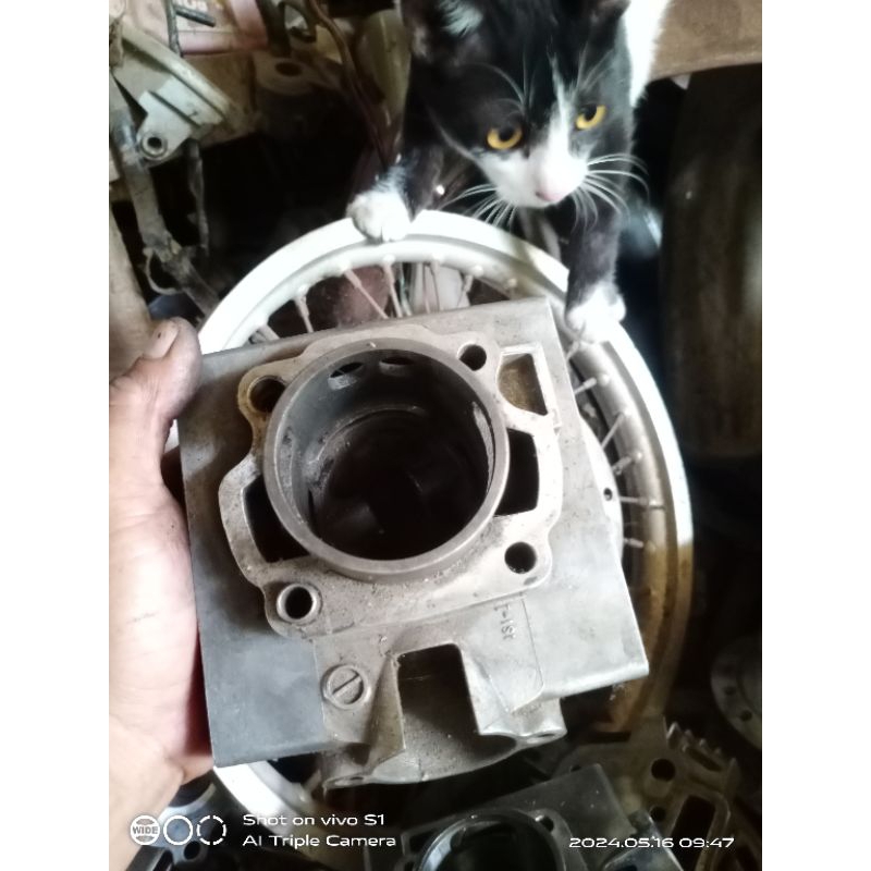 cylinder block blok seher buring blok satria 2tak satria lumba satria hiu original bekas