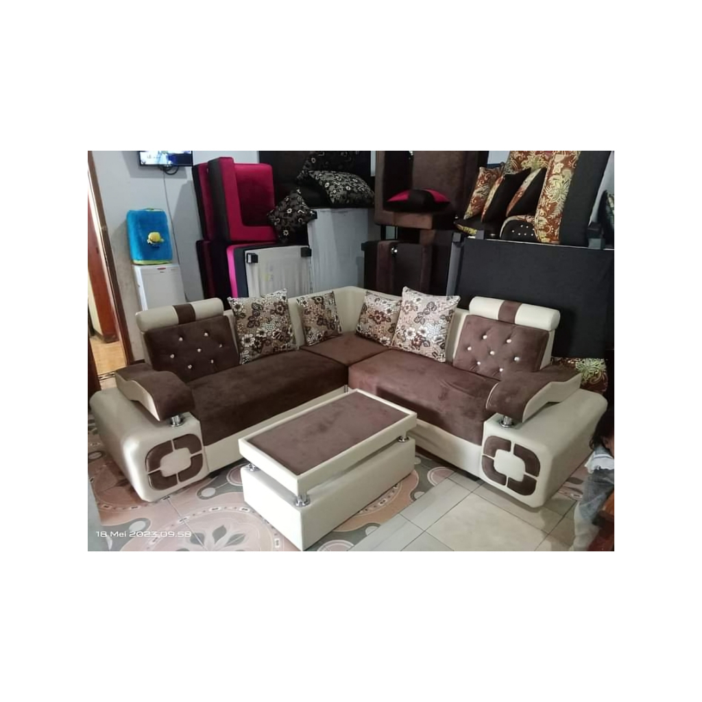 Sofa sudut model terbaru / sofa sudut minimalis / kursi tamu model sudut