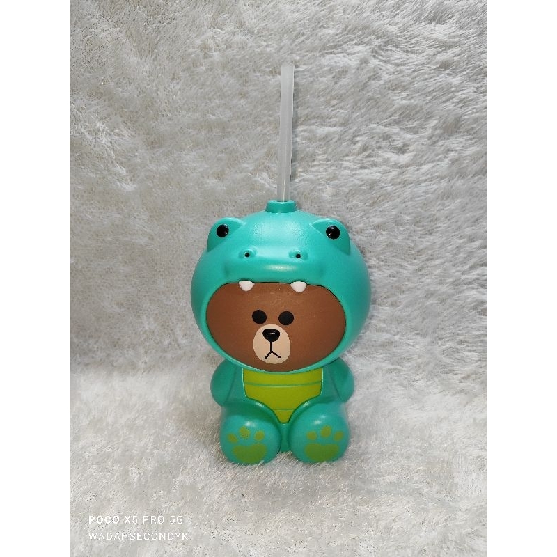 Dino Brown Tumbler Line Friends