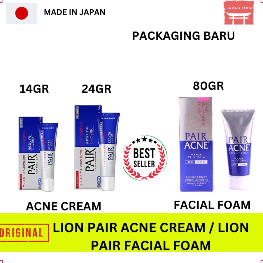 TERMURAH Lion pair acne 14 24 gram 6 tablet facial foam obat jerawat original Japan