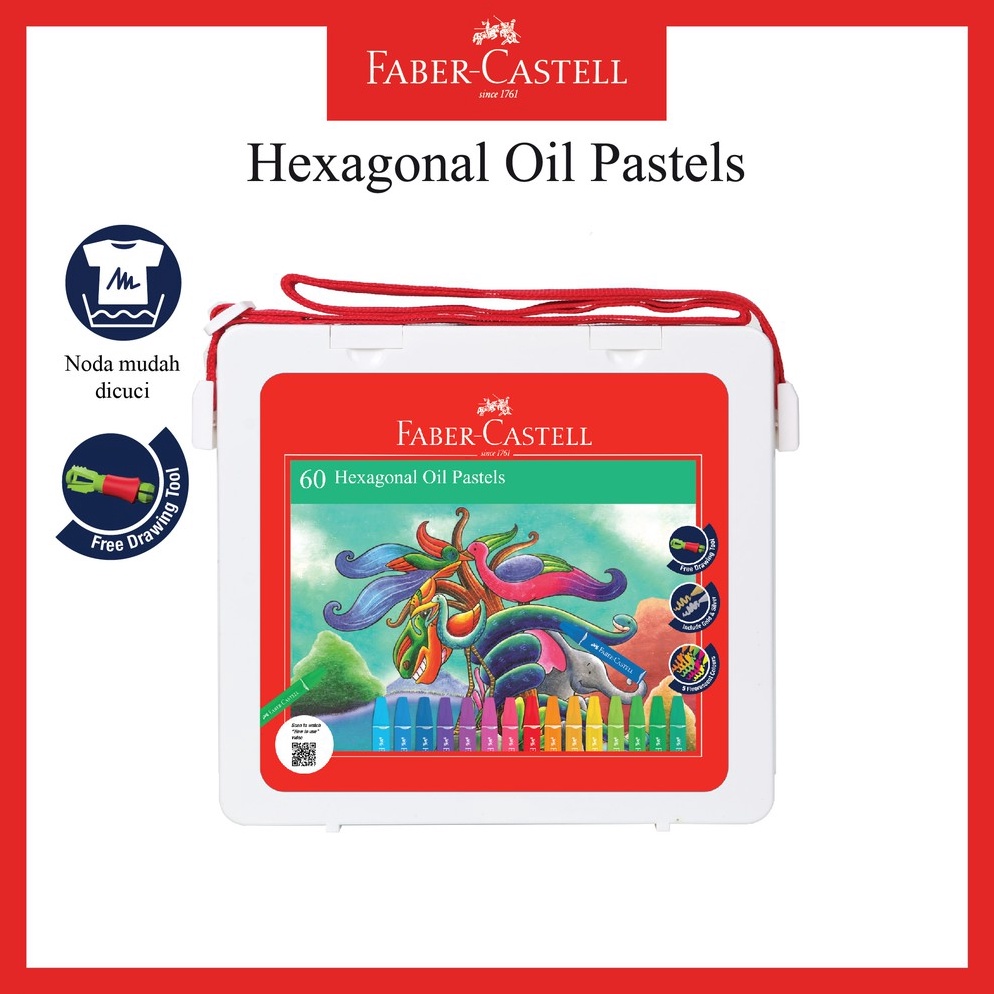 

KODE G7R Crayon Faber Castell Hexagonal Oil Pastel 6 Warna