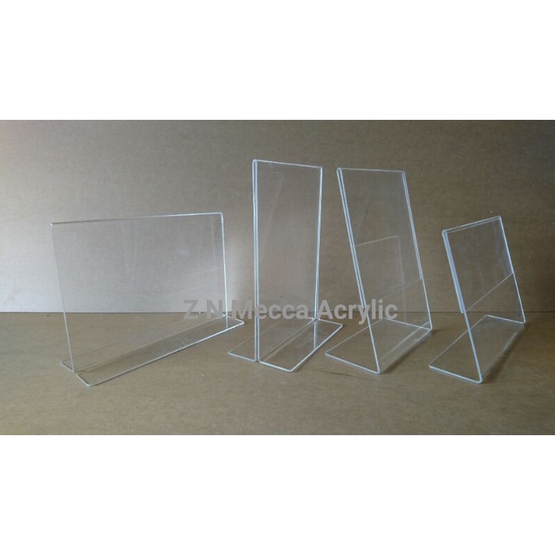 

KODE U76G Akrilik Mika A5 Tempat Brosur Tend Standing Potraitet Card Acrylic Display