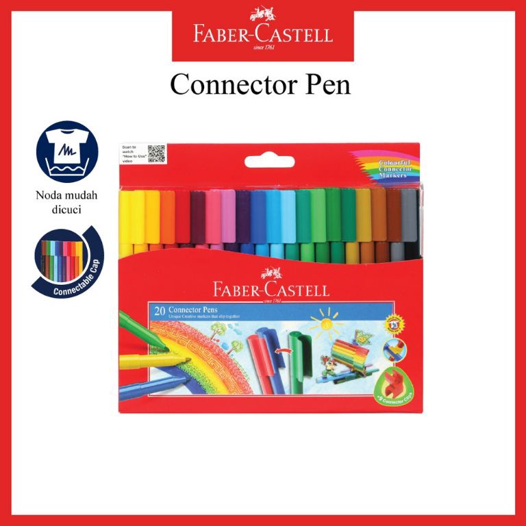 

KODE I74J SpidolConnector Pen Faber Castell 2 warna 1 set