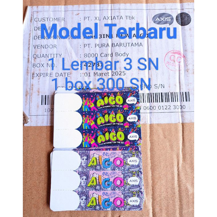 

KODE S83P 1 Box Kertas Voucher Kosong 3 SN Bahan Inject data AXIS
