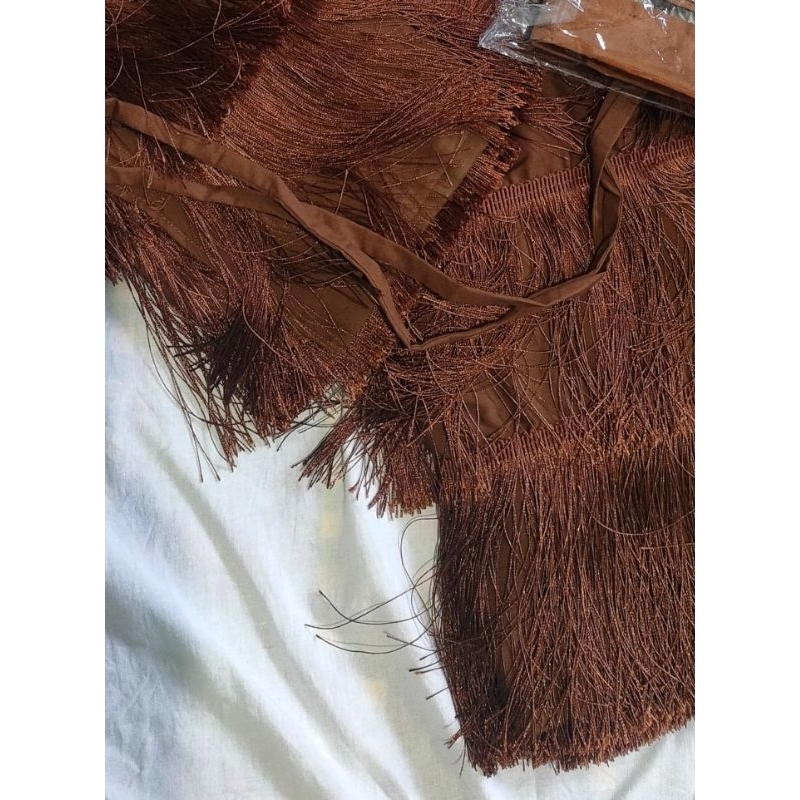 rok rumbai kain papua modifikasi anak SD tanggung