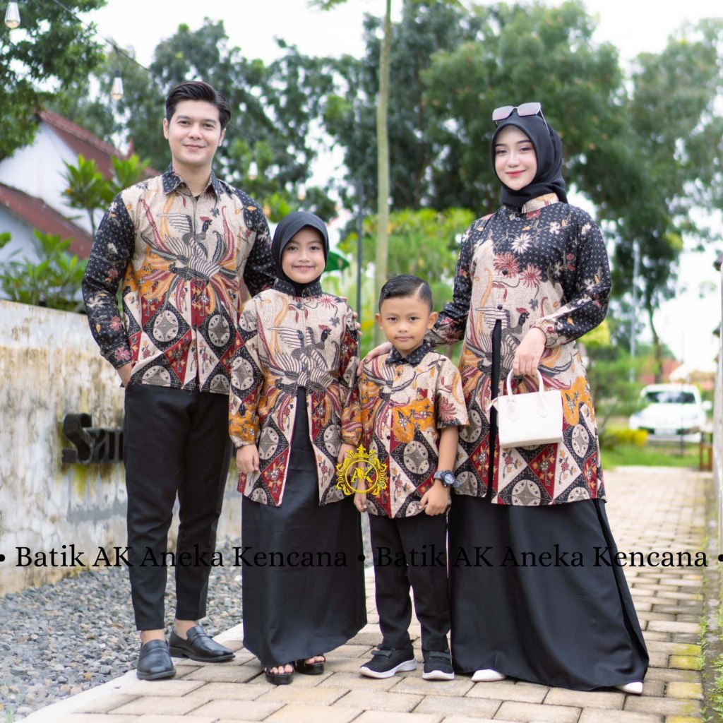 Batik couple keluarga modern terbaru set couple batik keluarga gamis jumbo termurah di shopee / Baju