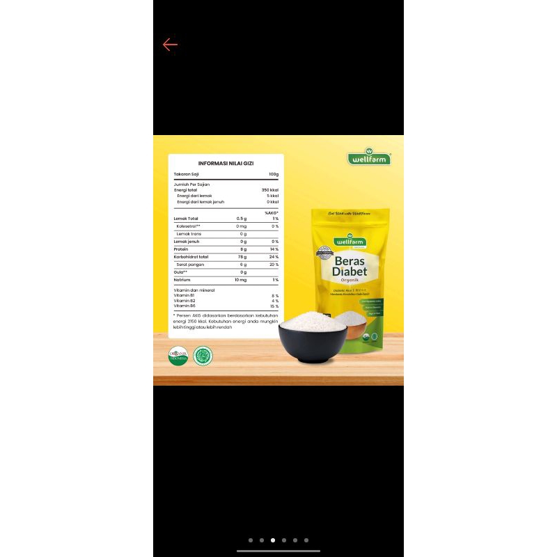 

WellFarm Beras Diabetes Organik 1Kg beras diabet