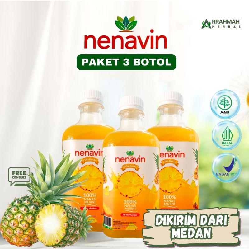 

PAKET 3 BOTOL CUKA NANAS NENAVIN WITH MOTHER CUKA NANAS MURNI TANPA TAMBAHAN AIR DAN GULA - Bantu atasi masalah diabetes gula darah tinggi dan kolesterol original 100% distributor resmi langsung dikirim dari medan