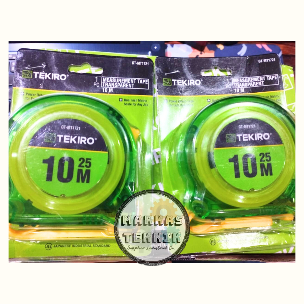 TEKIRO Meteran Transparant 10 M / Meteran Tangan 10M / Meteran TEKIRO