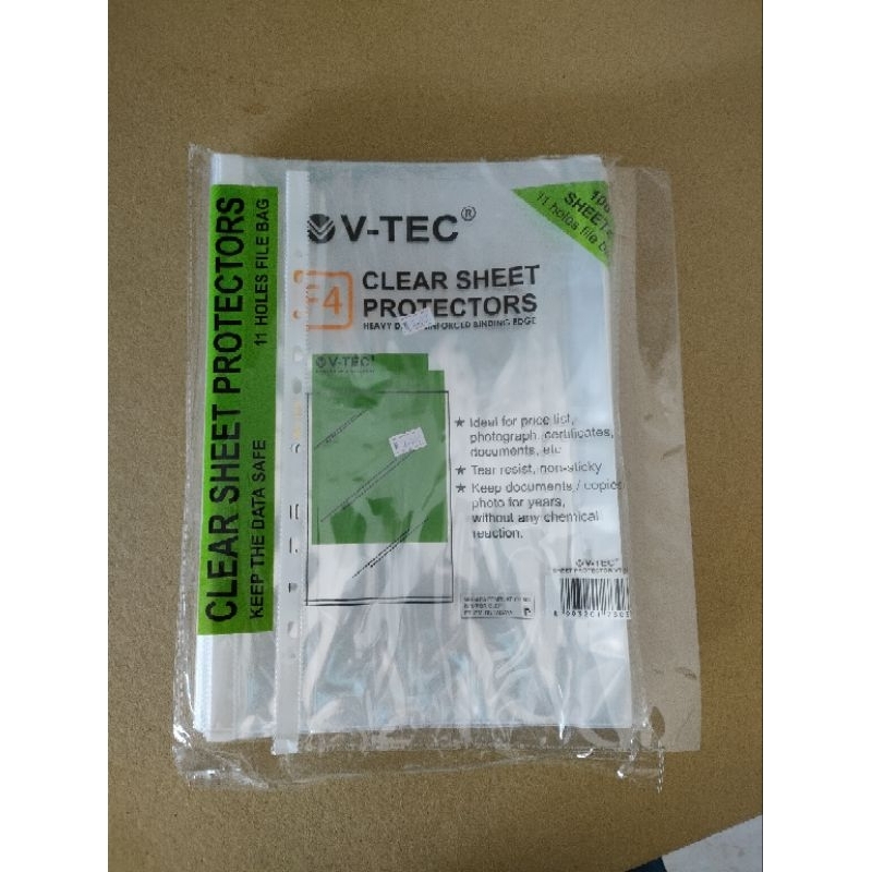 

clear sheet protector F4