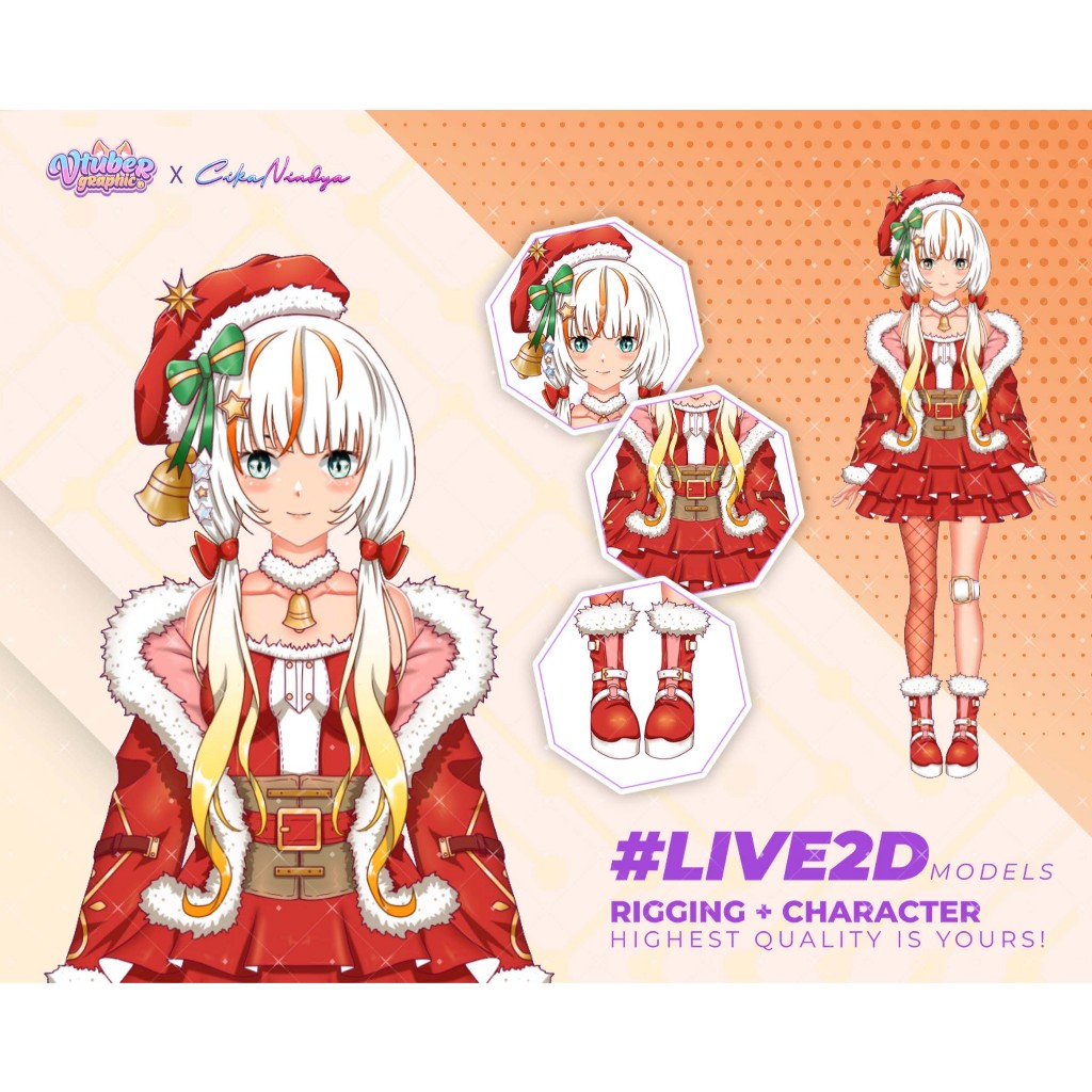 Kreasikan Karakter VTuber Anda dengan Live2D Model yang Elegan dan Dinamis, Komisi Live2d, Live2D Ch