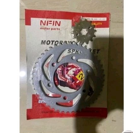 Gir pres set depan belakang vixion new 43T/14T /Force 1,F1zr 39/14T / vixion 42T/14T / RX king 45T/1