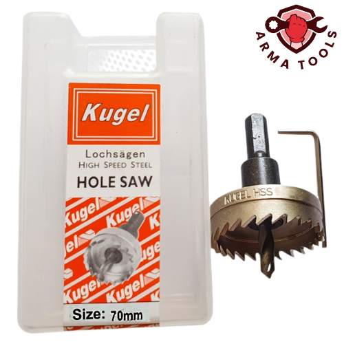 Hole Saw KUGEL HSS 70mm / Mata Bor Besi HSS / Gergaji Lubang Besi