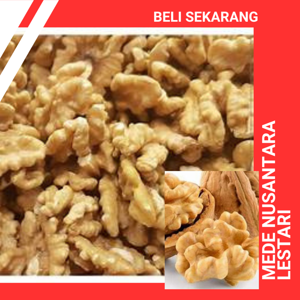 

Raw Walnuts Kacang Walnut Kupas Mentah Premium 500gram