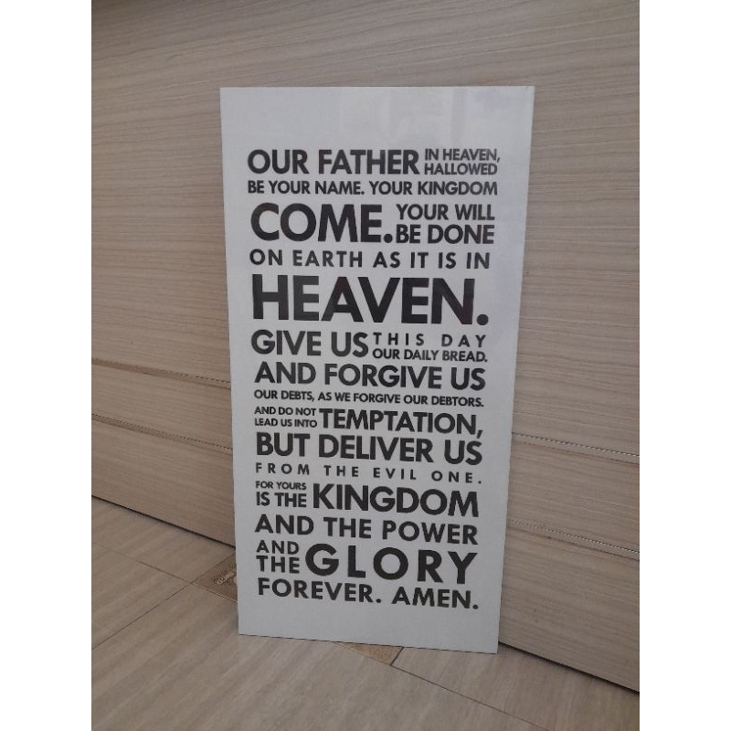 Hiasan Dinding Doa Bapa Kami  30x60 Visi (Pajangan Doa Bapa Kami)