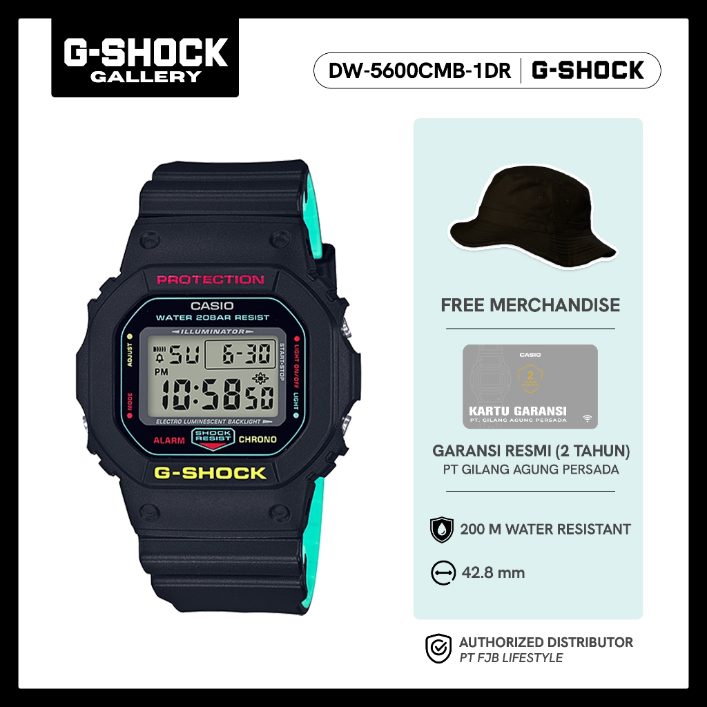 G-Shock Jam Tangan Pria DW-5600CMB-1DR Original Digital