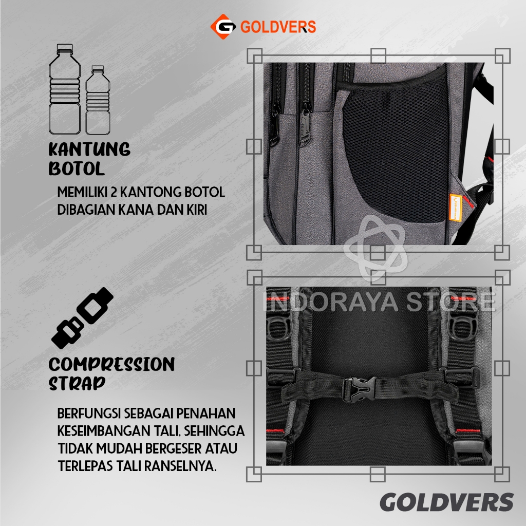 FAST DELIVERY Tas Ransel Sekolah Polo Goldvers Pria Wanita Tas Backpack Ransel Laptop 14inch