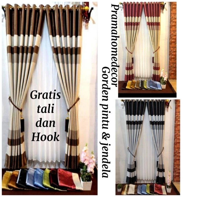 GORDEN PINTU GORDEN BLACKOUT GORDYN JENDELA MINIMALIS KORDEN PANJANG 12 RING