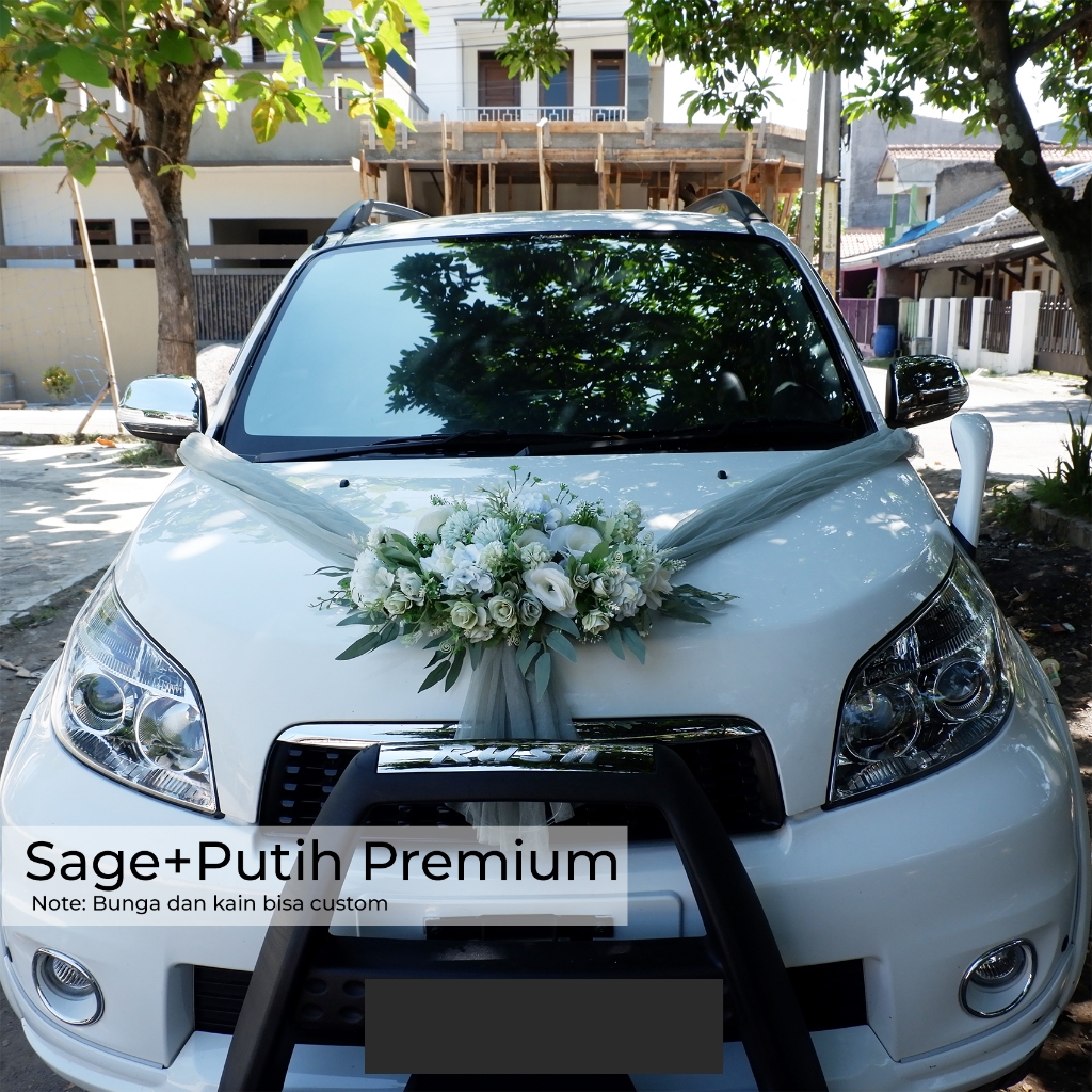 BUNGA MOBIL PENGANTIN HIASAN DEKOR MOBIL PENGANTIN / DEKORASI MOBIL PENGANTIN / HIASAN MOBIL AST