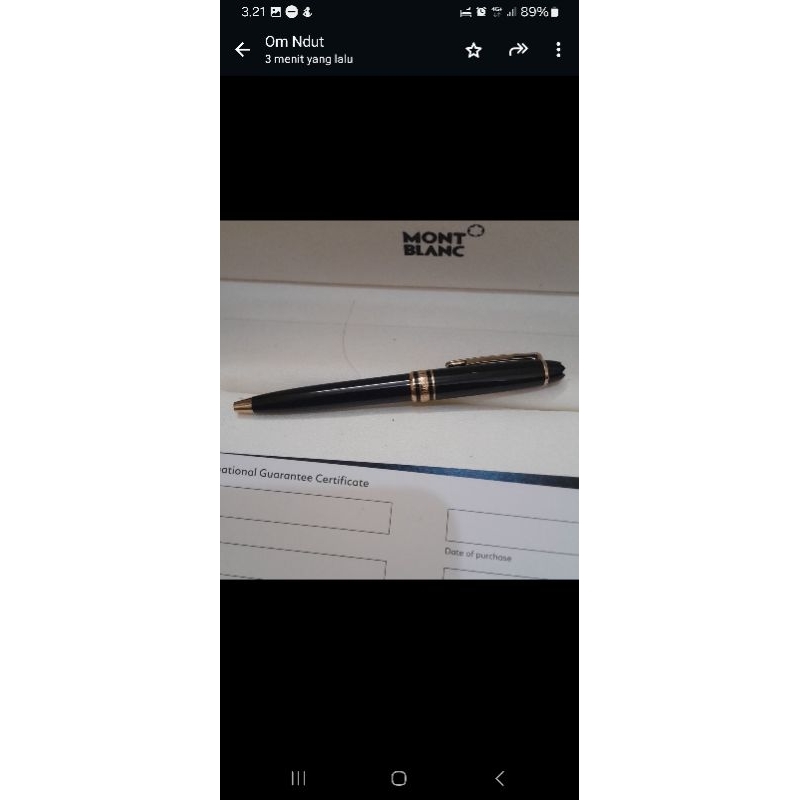 

Montblanc Mozart Gold Plated Black Resin Ballpoint Pen