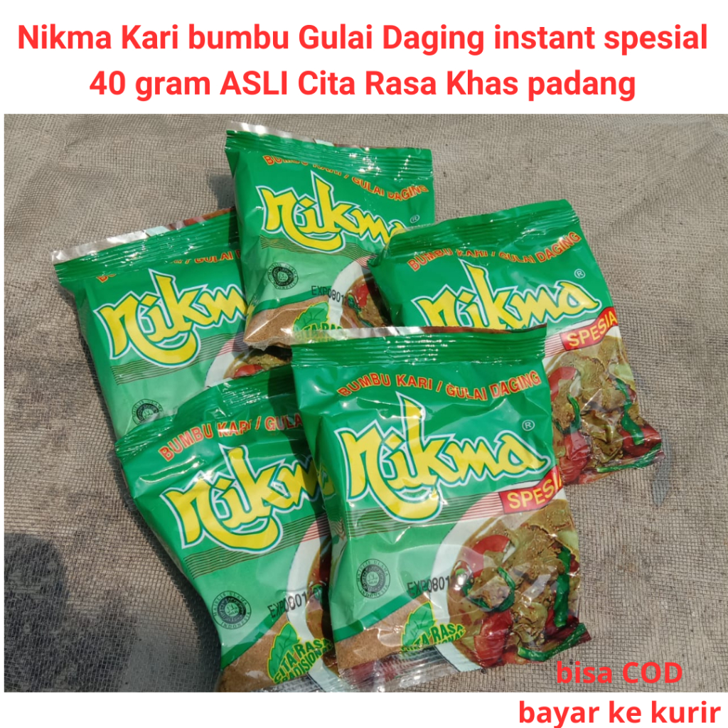 

Nikma Kari bumbu rendang daging instan spesial 40 gram citra rasa khas padang