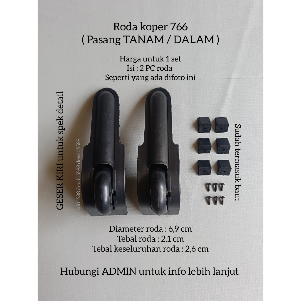 RODA KOPER KAIN, RODA TANAM TRAVEL BAG, RODA TAS, SPAREPART KOPER