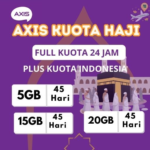 ADA TERBARU KUOTA HAJI I PAKET DATA ROAMING  AXIS  KUOTA INTERNET HAJI UMROH UNLIMITED MURAH DAN AXI