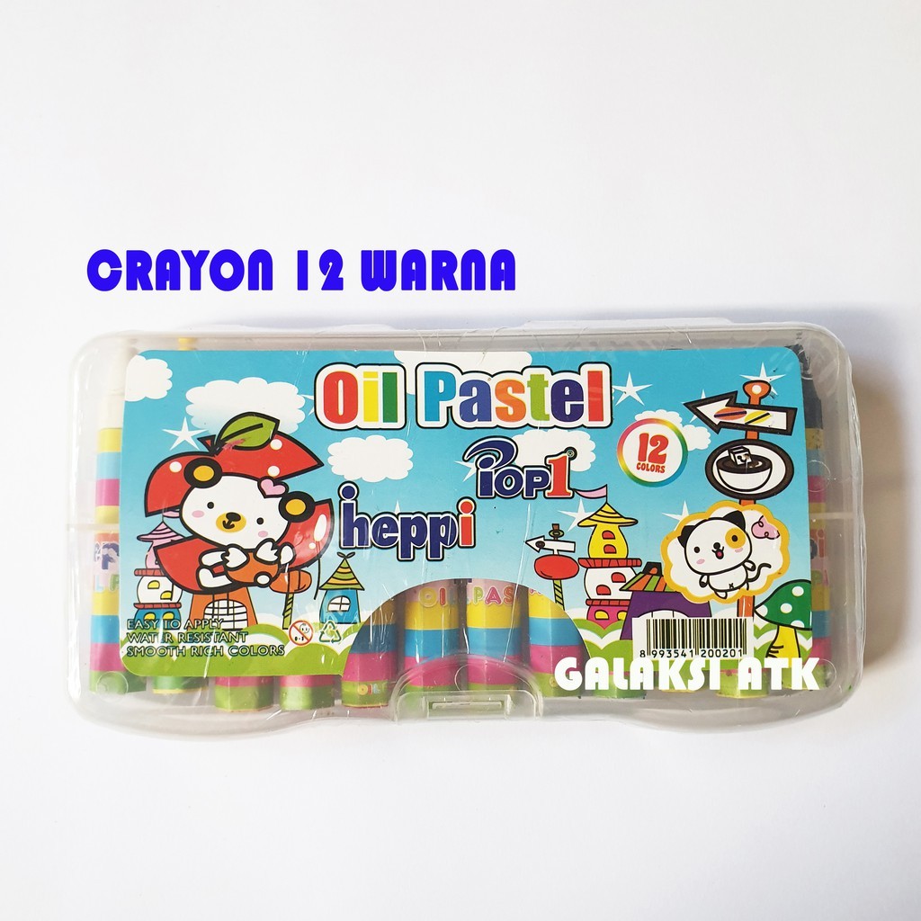 

❤️ Albani ❤️ Krayon Anak Heppi Pop 1 - 12 Warna Cerah - Oil Pastel - Crayon Murah