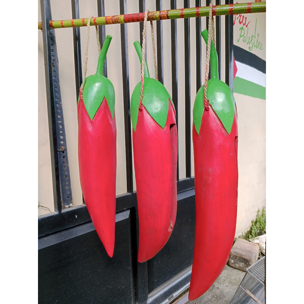 Kentongan DINDING Dekorasi CABE MERAH Jumbo