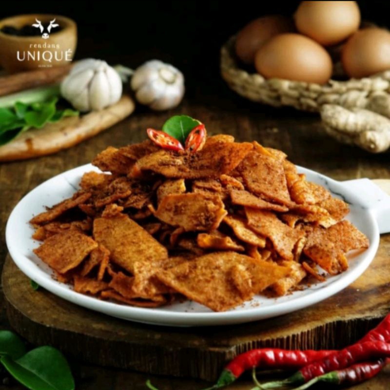 

kripik rendang telur pedas