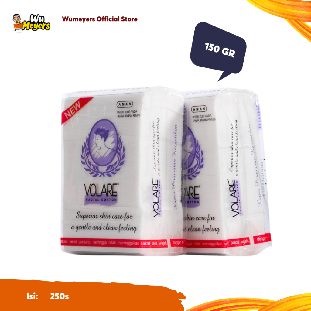 Kapas Kecantikan Volare 250s Facial Cotton
