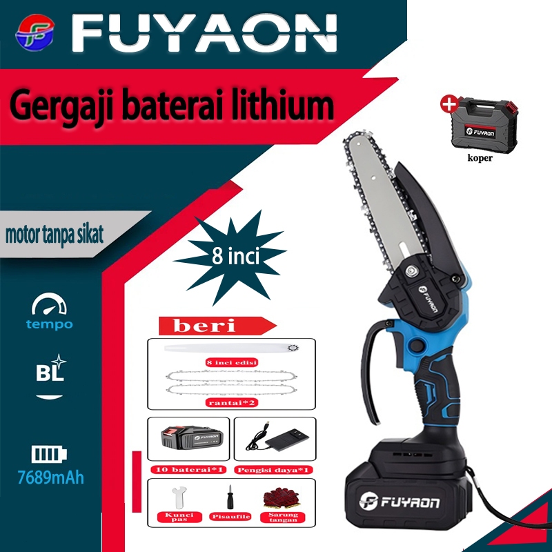 COD FUYAON  Gergaji Listrik Gergaji 8 inci Mesin Pemotong Genggam Portabel  Gergaji Listrik  Mini Ge
