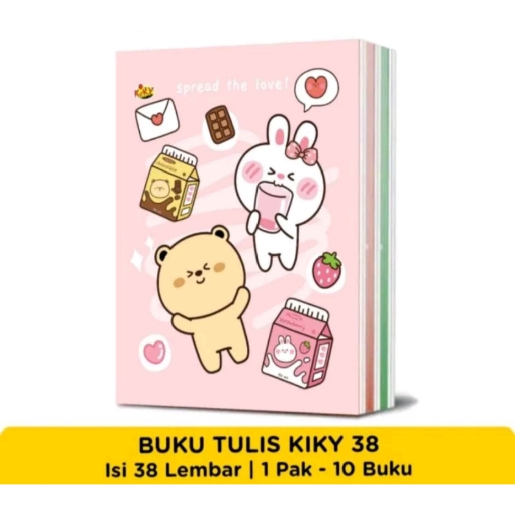 

❤️ Albani ❤️ KIKY Buku Tulis BT Warna 1 Pack - Isi 10 Buku - 38 Lembar - Buku Tulis Berwarna