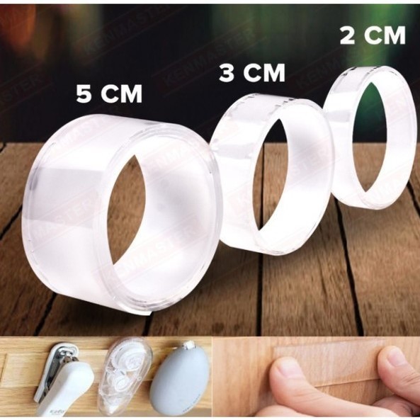

(Khusus BATAM) Kenmaster Double Sided Nano Tape | 20mm x 1mm x 1m (2cm) | 30mm x 1mm x 1m (3cm) | 50mm x 2mm x 1m (5cm)