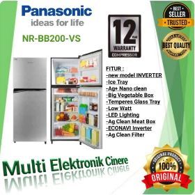 PANASONIC KULKAS 2 PINTU 196 LITER NR-BB200V - H