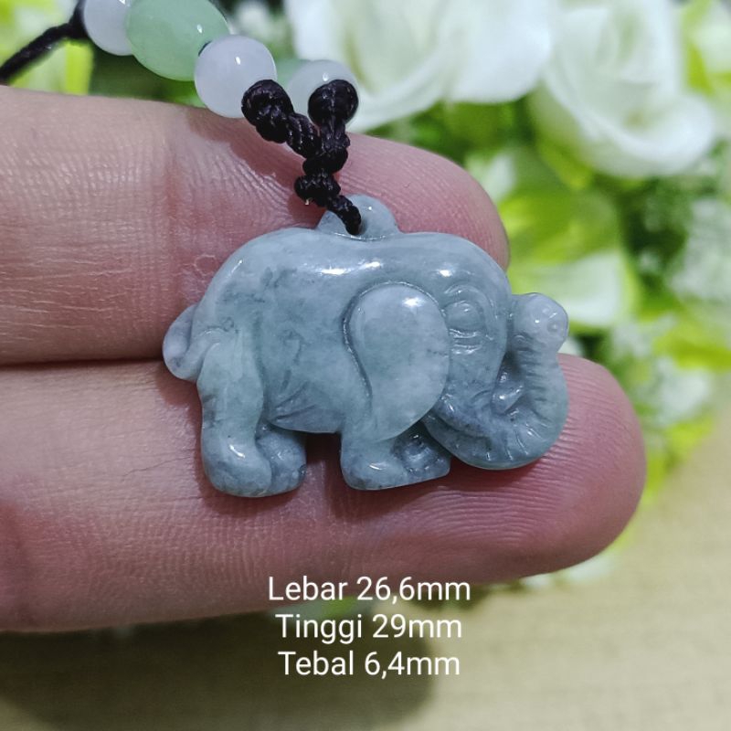Giok Gajah Bersertifikat Type A Jade Asli