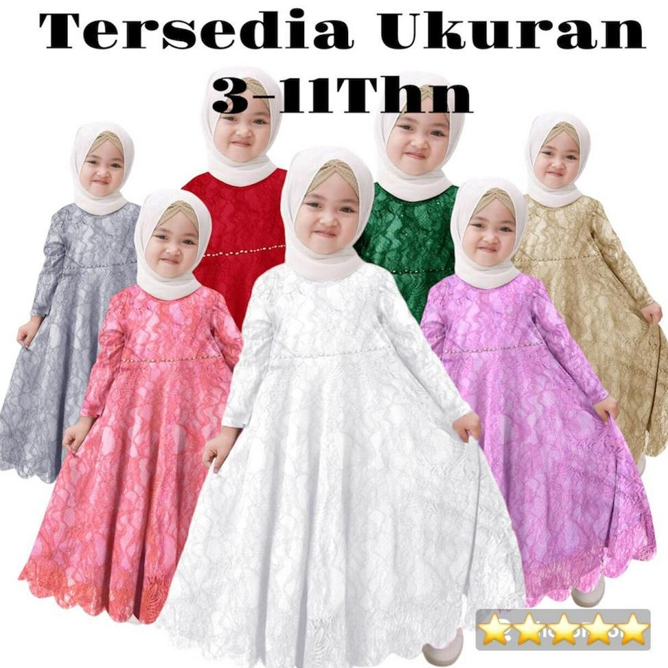 Tren Kekinian Gamis anak perempuan Jessy 311tahun  gamis anak  baju muslim anak perempuan  gamis ana