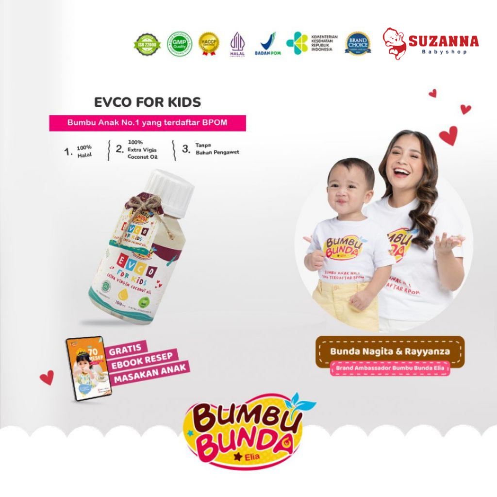 

Bumbu Bunda Elia EVCO Organic Extra Virgin Coconut Oil For Kids 100ml